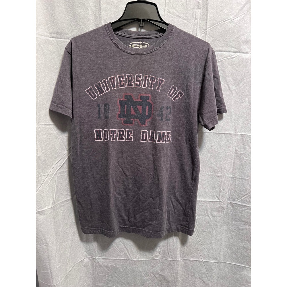 E2S‎ University of Notre Dame T-Shirt Recycled Graphic Tee Gray Size M